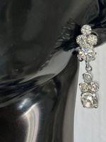 Clips d'oreilles vintage avec strass étincelants ✨🎁 Chic