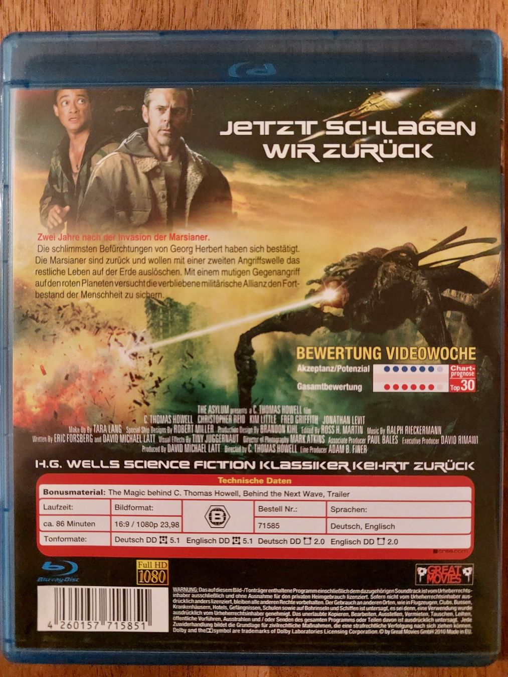 Tutti i DVDs: Blu Ray - Krieg der Welten 2 – Usato da Rheinfelden venduto da FilmAuktion 1