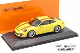 PORSCHE 911 R 2016 gelb/rot 1:43 von Minichamps