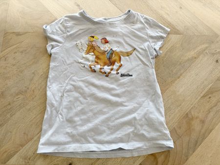 T-Shirt Bibi & Tina Gr. 128 mit Gebrauchsspuren