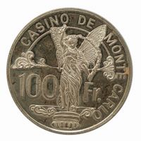 Monako - 100 Francs - 1977 - Casino de Monte Carlo - Silber