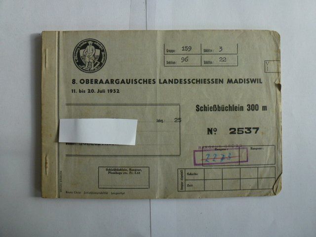 Medaillen: Madiswil, Landesschiessen 1952 – Gebraucht aus Bettlach von 1saurer