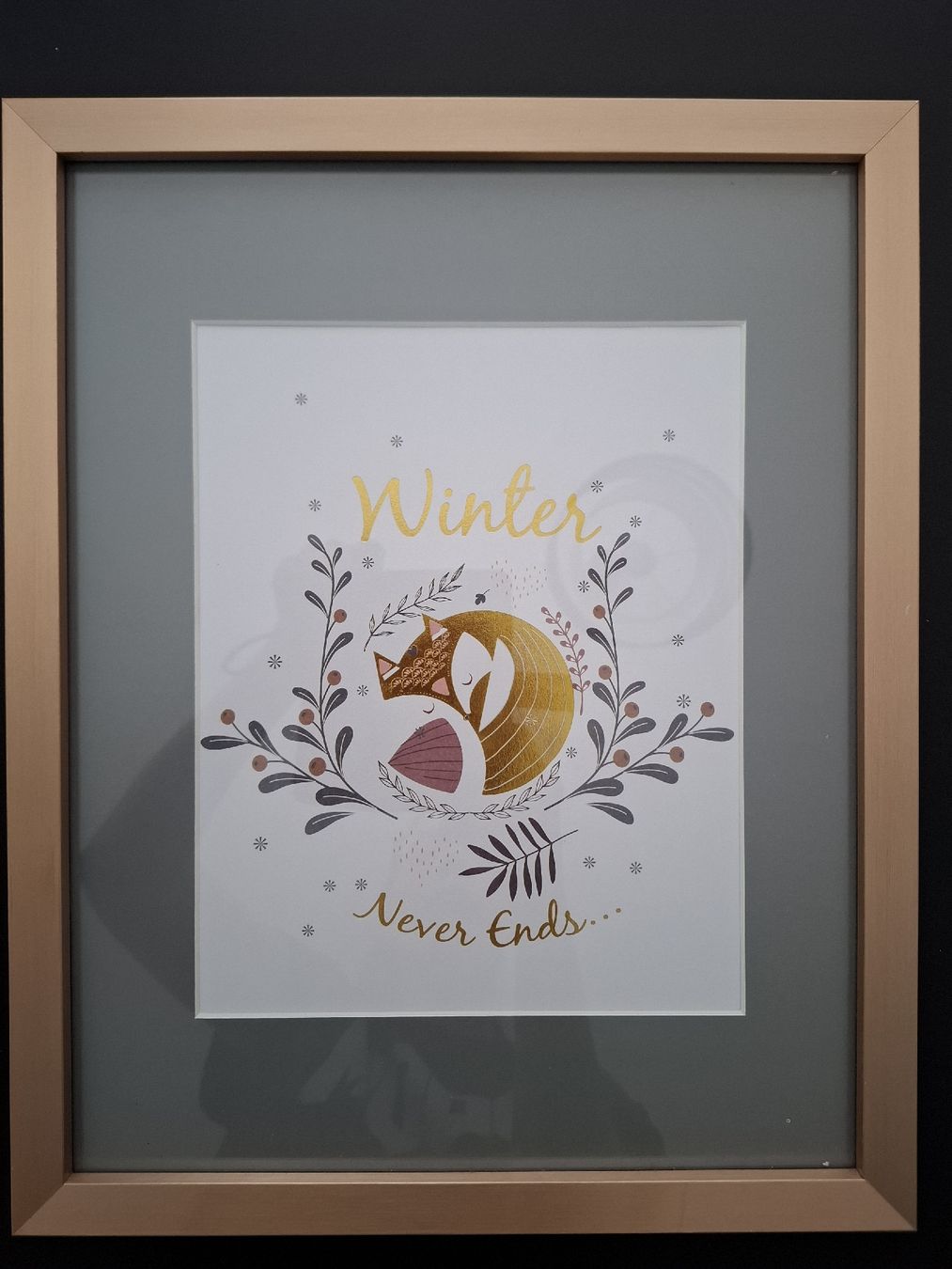 Posters & Illustrations: Gerahmtes Bild Fuchs / Winter never ends – D'occasion à Dällikon par Shishio