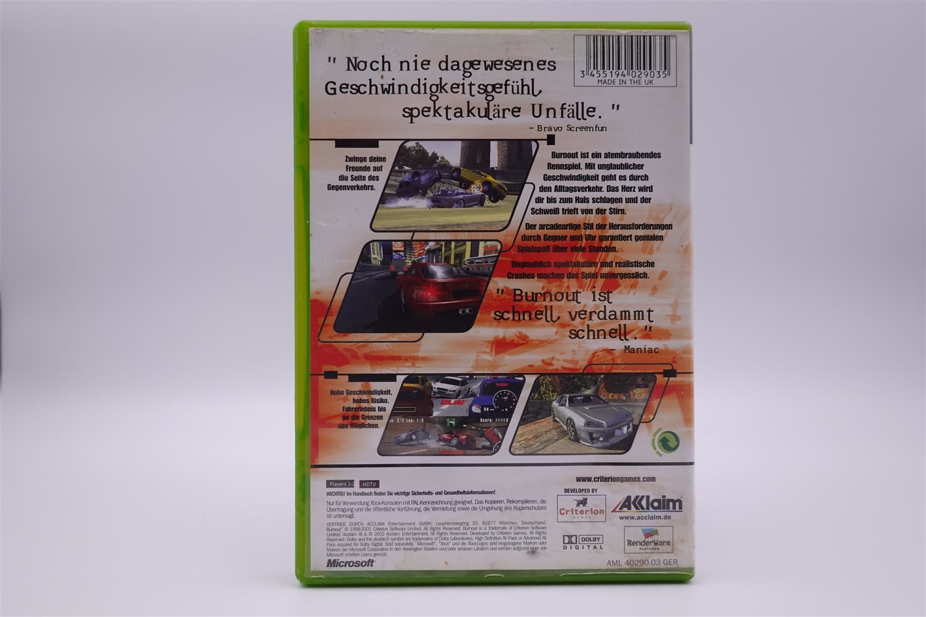 Microsoft Giochi: Burnout (XBOX) – Usato da Herisau venduto da ZelliZone 1