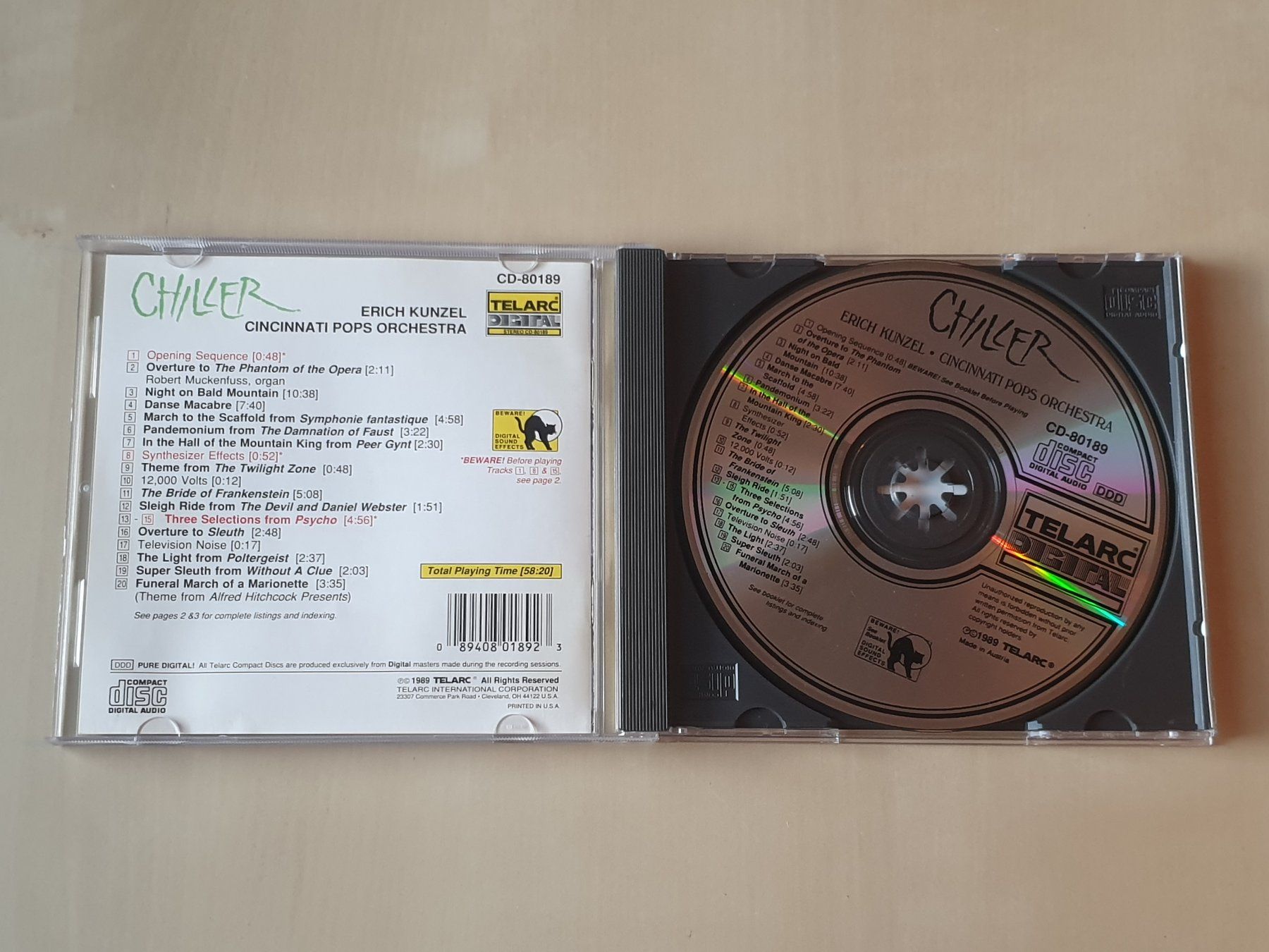 CD: Chiller Erich Kunzel Cincinnati Pops Orchestra – Usato da Stansstad venduto da collectorsshop 2