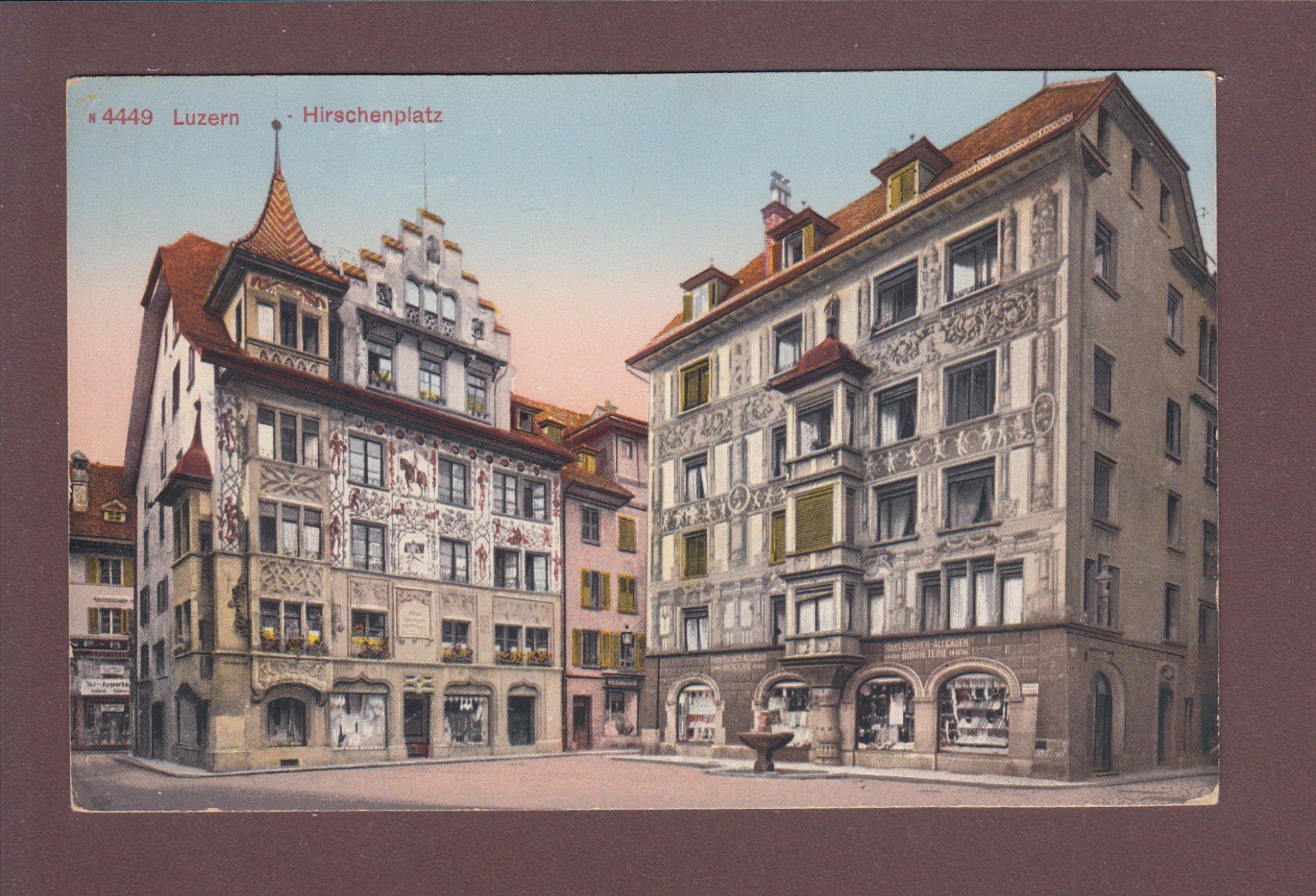 Cartoline postali: LUZERN - Hirschenplatz – Usato da Pully venduto da nicecards