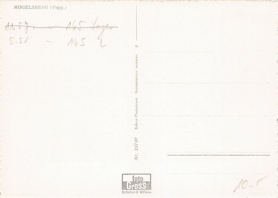 Cartoline postali: Mogelsberg, Kirche, um 1950 – Usato da Frauenfeld venduto da POML 1