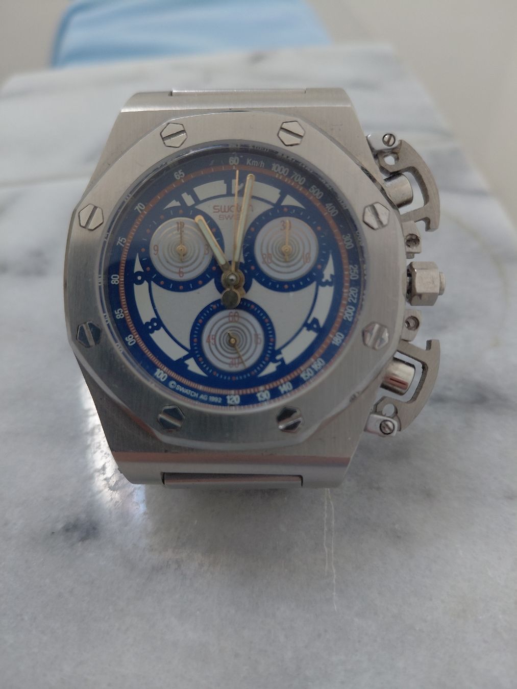 Swatch Orologi: Swatch x Royal Oak Mariage gebraucht – Usato da Rorbas venduto da domenice