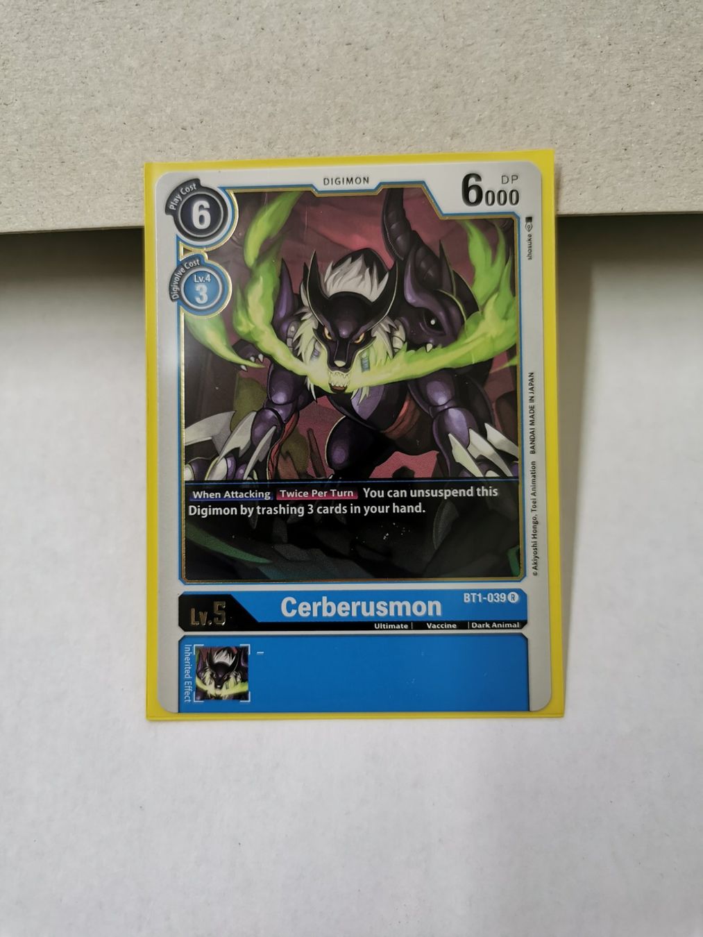 Carte collezionabili: Digimon Cerberusmon BT1-039 R Lv5 2020 – Nuovo (secondo la descrizione) da Sisseln AG venduto da schenk-figuren