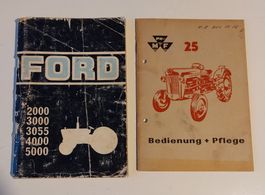 2 Stk. Betriebsanleitung Traktor Ford und MF Massey