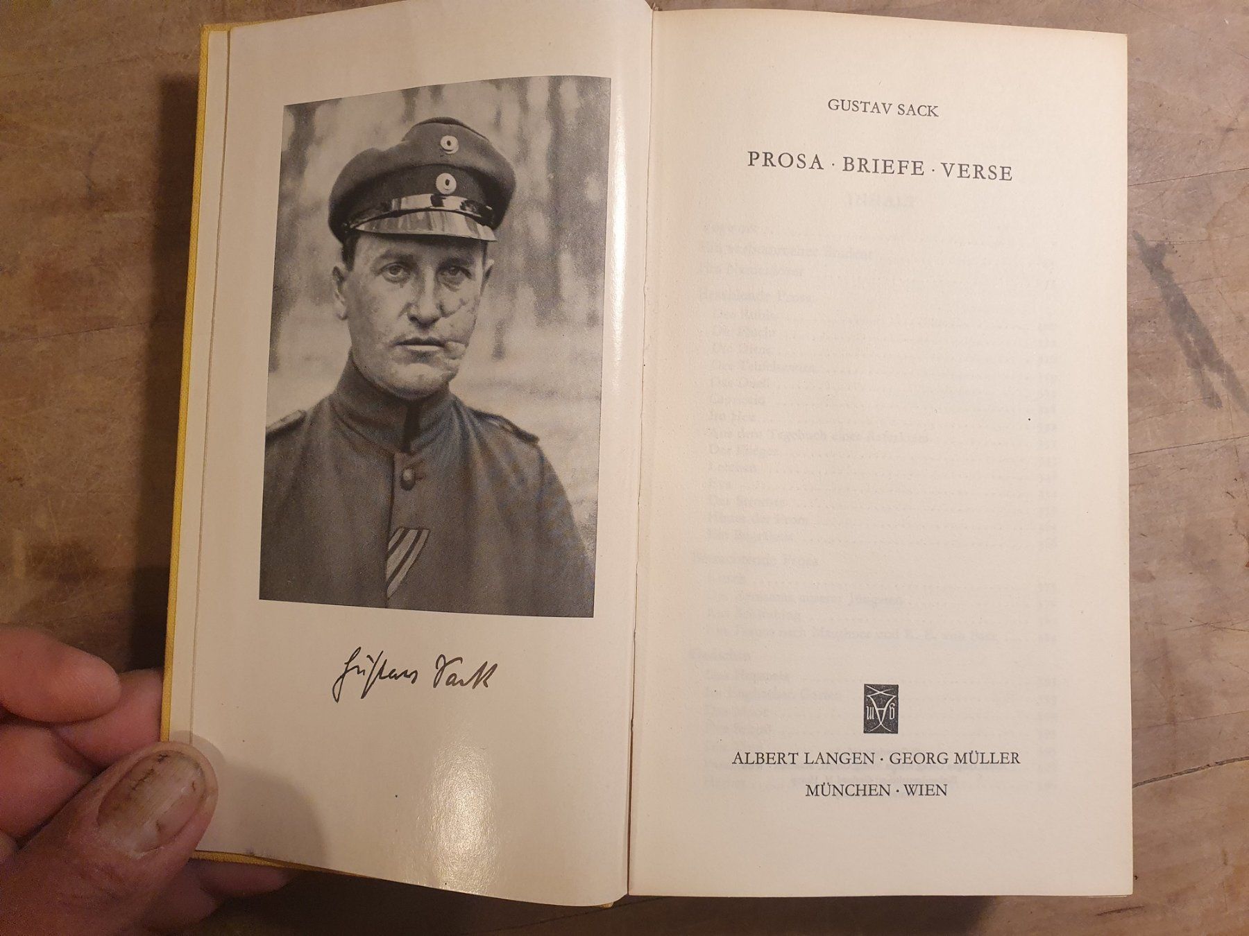 Libri: Prosa Briefe Verse Gustav Sack Langen Müller – Usato da Zürich venduto da loosebone 1