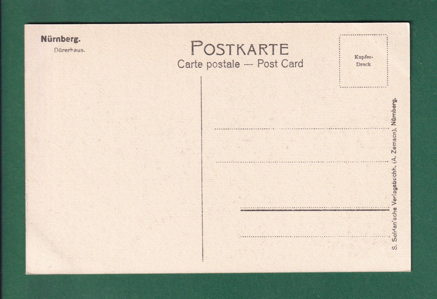 Cartes postales: NÜRNBERG - Dürer Haus – D'occasion à Pully par nicecards-shop 1