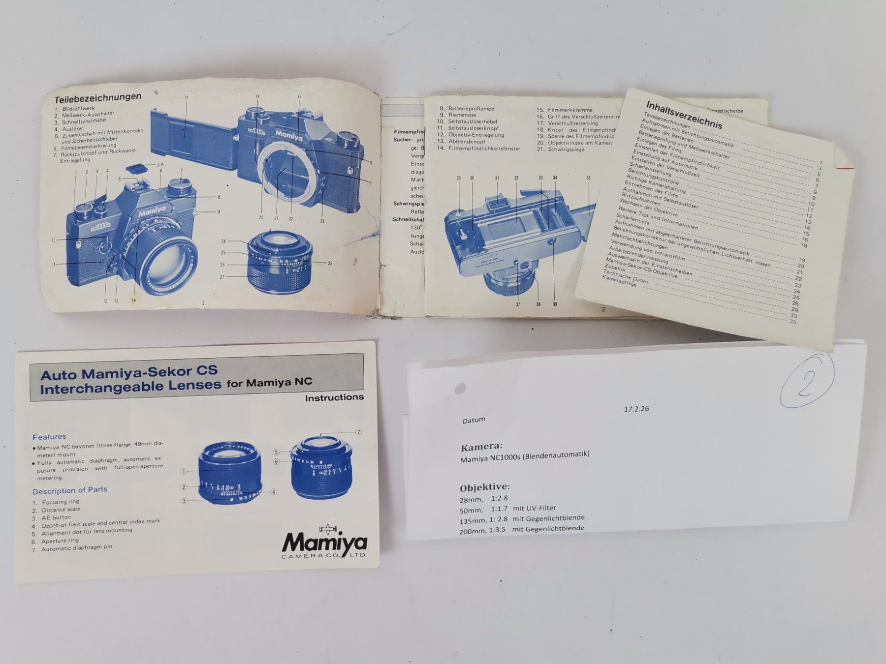 Mamiya Fotocamera: MAMIYA NC1000S und 3 Objektive mit Tasche – Usato da Schaffhausen venduto da Restwert_SH 7