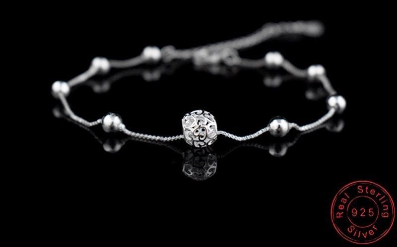 Bracciali & Braccialetti: silber fusskette mit kugeln – Nuovo e nell'imballaggio originale da St. Gallen venduto da yatoot26 2