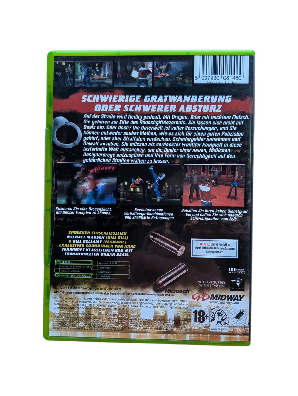 Microsoft Giochi: NARC Xbox Classic – Usato da Domat/Ems venduto da IsseldorsShop 1