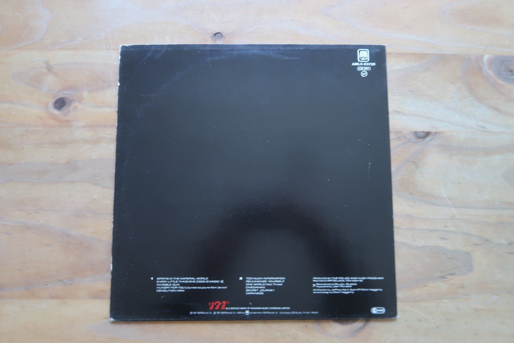 Dischi in vinile: THE POLICE - GHOST IN THE MACHINE - VINYL LP – Usato da Basel venduto da Patiscat 1