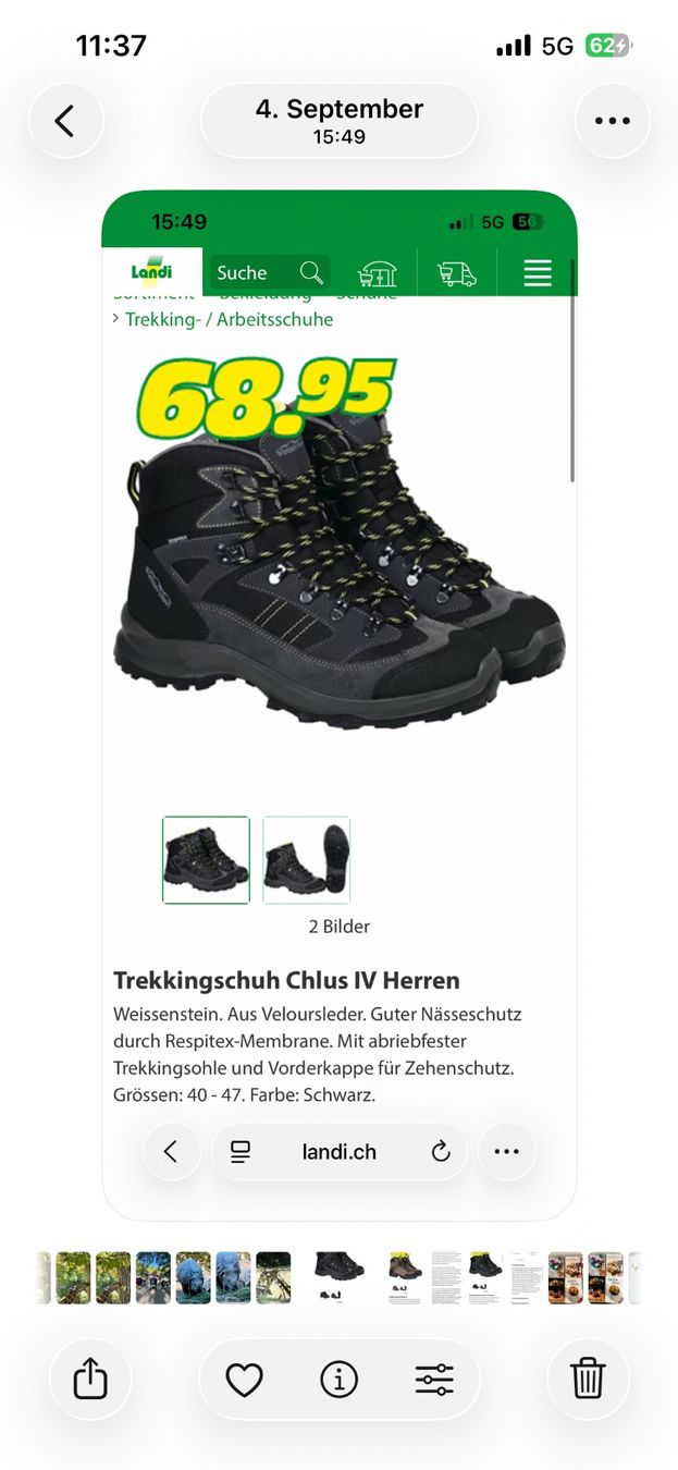 Scarpe da uomo: Trekkingschuh Weissenstein Gr 44 – Usato da Basel venduto da Winniepuuh 7