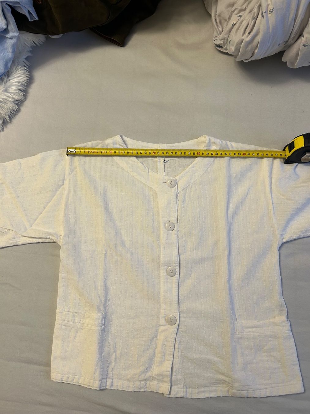 Camicette: Chemisier vintage blanc Baghdadi, coton – Usato da Morges venduto da cat_6cm9 7