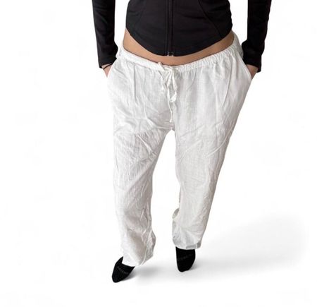 Hose weiss Grösse M „Leinenhose“