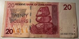 Zimbabwe 20 Dollars 2007