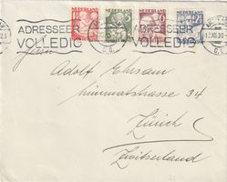 Niederlande 3 Satzbriefe 1927,1930 und 1932