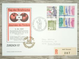 TR07 Enveloppe + Timbre Suisse 1987