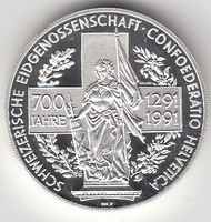 700 Jahre Eidgenossenschaft 1291-1991 - 1 Unze Silber