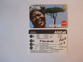 AfriCall 10 CHF Guthabenkarte IDT