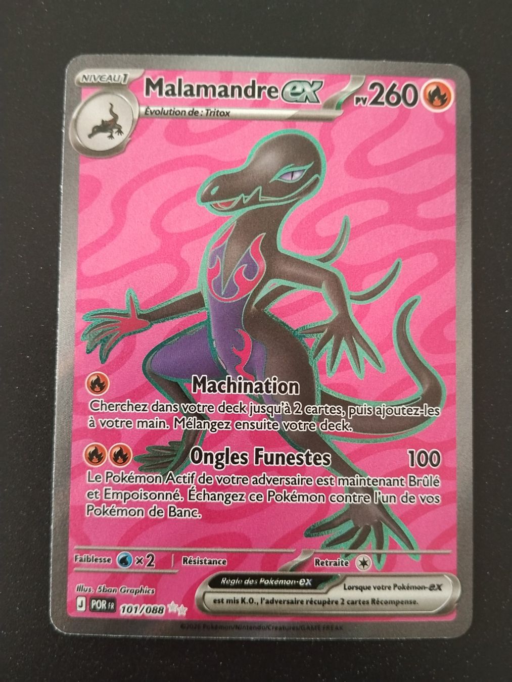 Pokémon Carte collezionabili: Pokémon Équilibre Parfait: Malamandre 101/088 FR – Nuovo (secondo la descrizione) da Palézieux-Village venduto da oufoux08