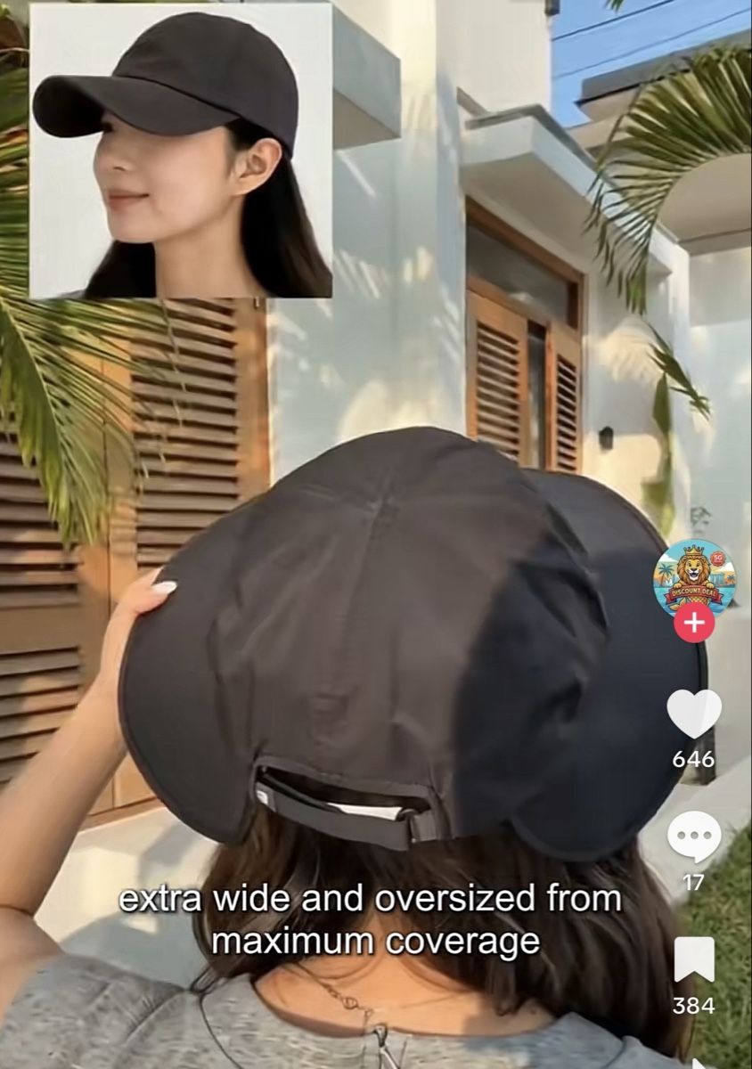 Copricapi, berretti & cappellini: Viral Beneunder Black Sun Hat UPF 100+ Wide Brim Adjustable – Usato da Zürich venduto da Eb_ 3