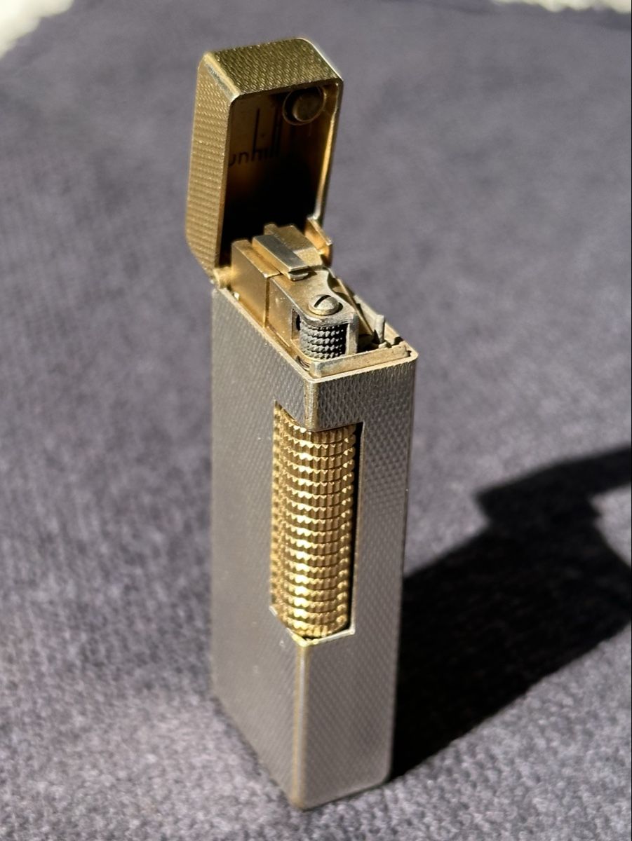 Dunhill Accendini: Dunhill Rollagas Silver & Gold, Serviced  – Usato da Zürich venduto da RatsTreasure