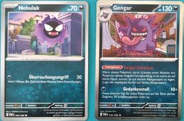 Pokemon Optimale Ordnung Nebulak & Gengar Holo DE