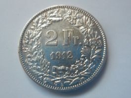 2 Fr. 1912 silber  vorz+  rar