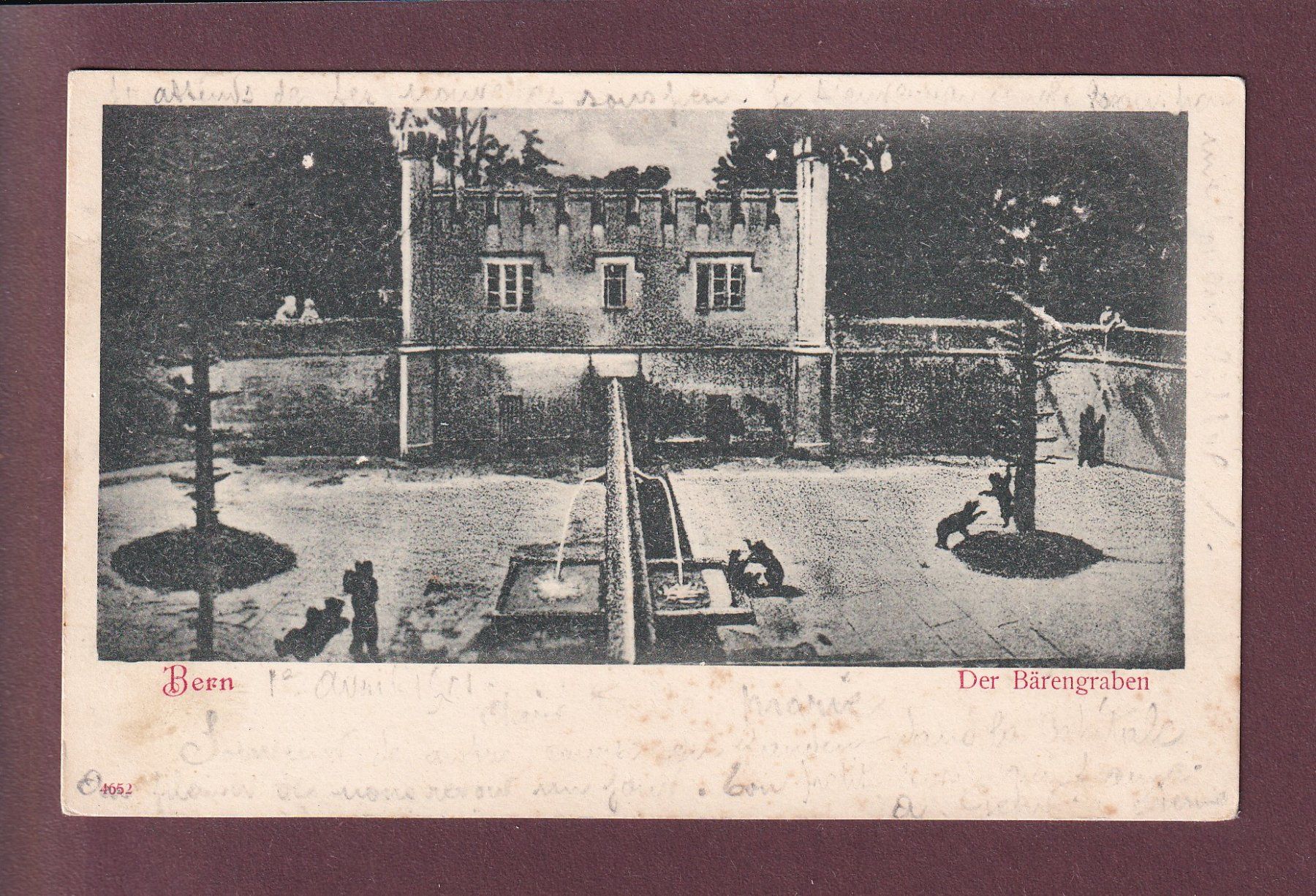 Cartoline postali: BERN - Bärengraben - 1901 – Usato da Pully venduto da nicecards