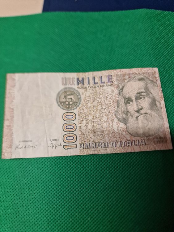 Banknote Italien 1982 (Gebraucht) in Herisau für CHF 1.1 – mit ...