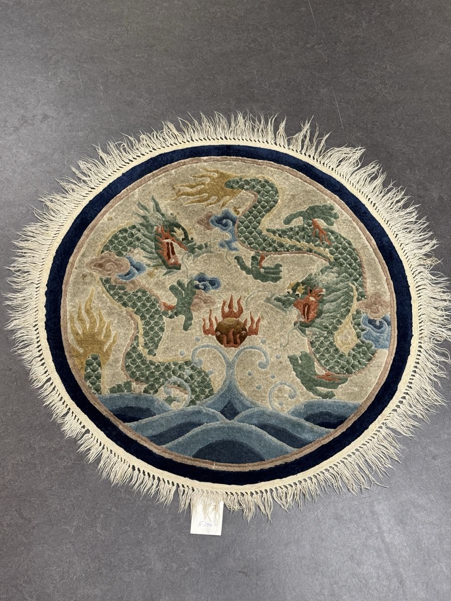 Tappeti: Runder chinesischer Teppich mit Drachenmotiv – Usato da Liestal venduto da nani054 1