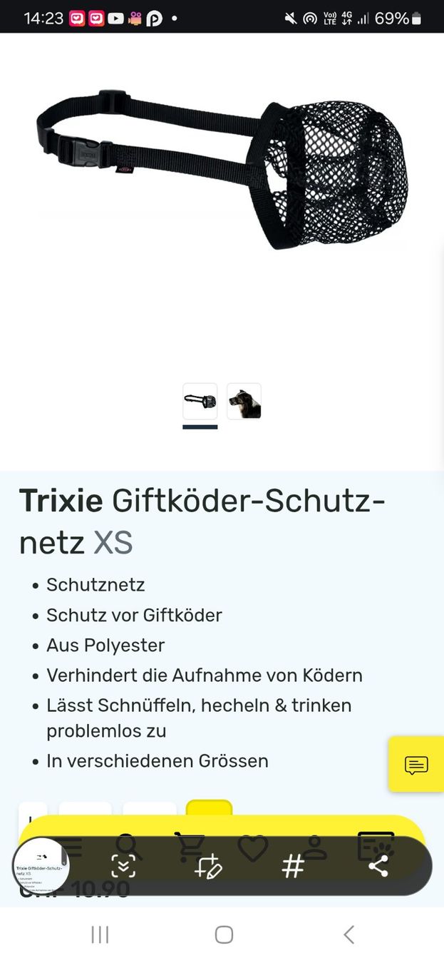 Trixie Guinzagli & Collari: Giftköder - Schnutznetz – Nuovo (secondo la descrizione) da Oberramsern venduto da lal_7v57 1
