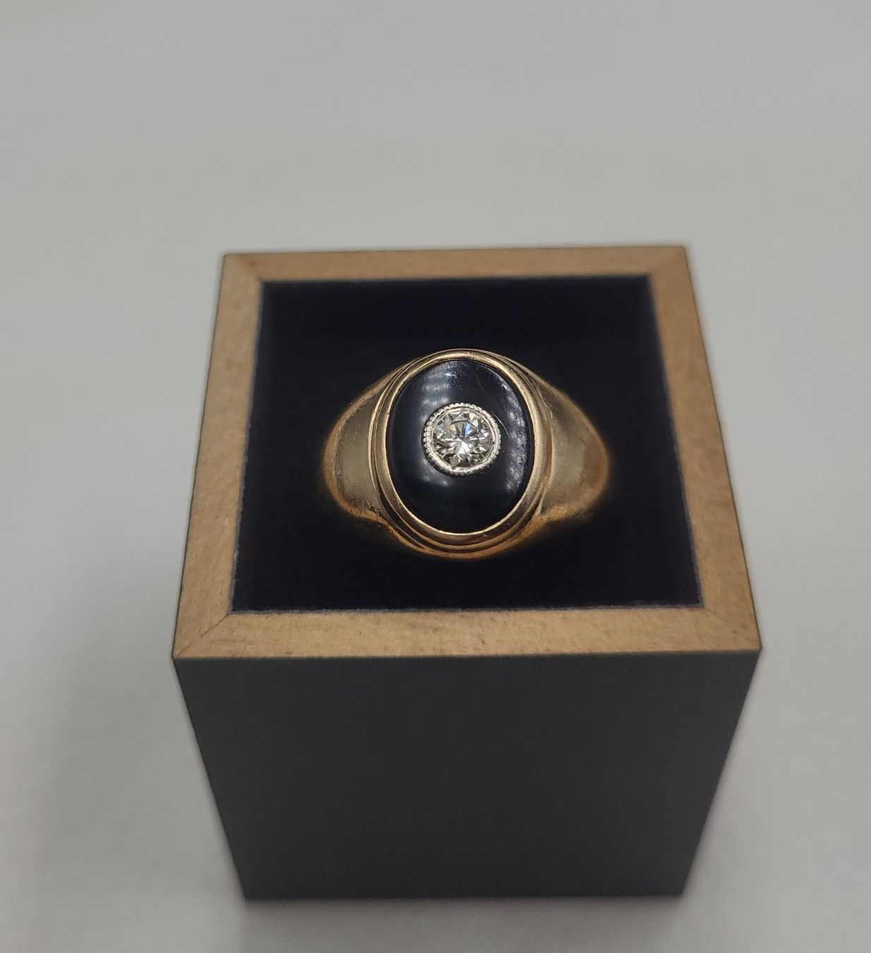 Anelli: Gold Ring Mit Diamant und Onyx – Usato da Wald ZH venduto da Dasilver 6