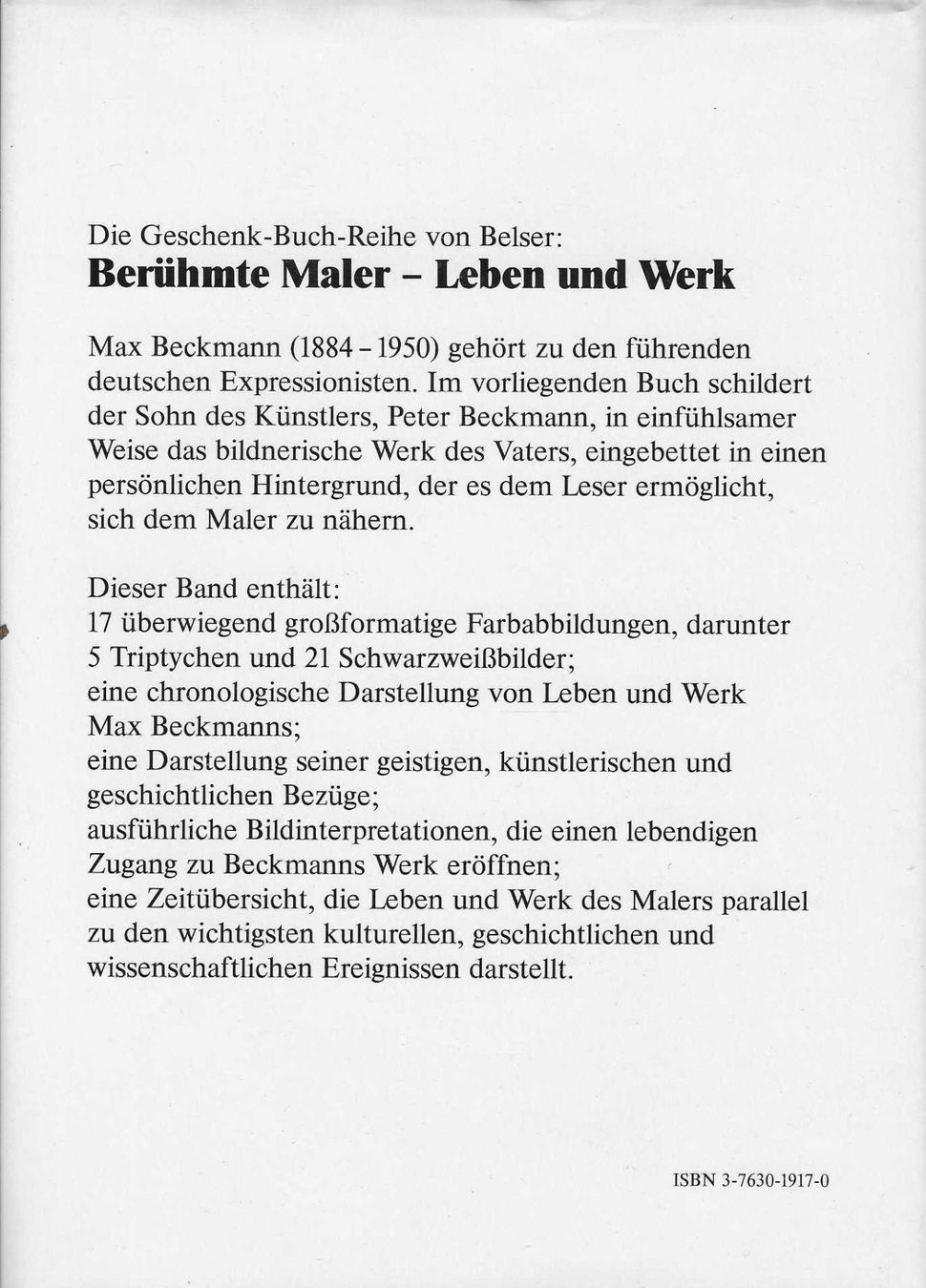 Libri: Max Beckmann – Leben und Werk – Usato da Flims - Dorf venduto da Stagediver 1