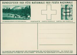 1931 - Pro Patria - Bundesfeierkarte - Entwertet - Entlebuch