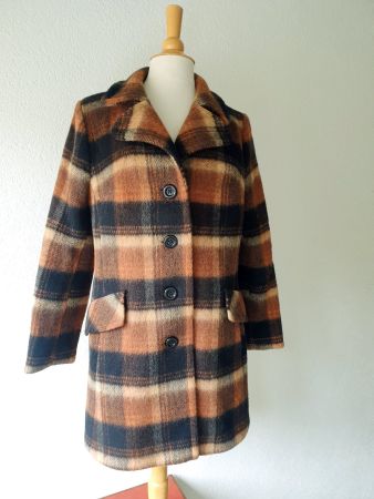 MANTEL VINTAGE KARO M 38 SWITZERLAND JACKE TOP ZU BOOTS