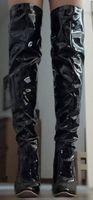 Cuissardes noires vernies tendance