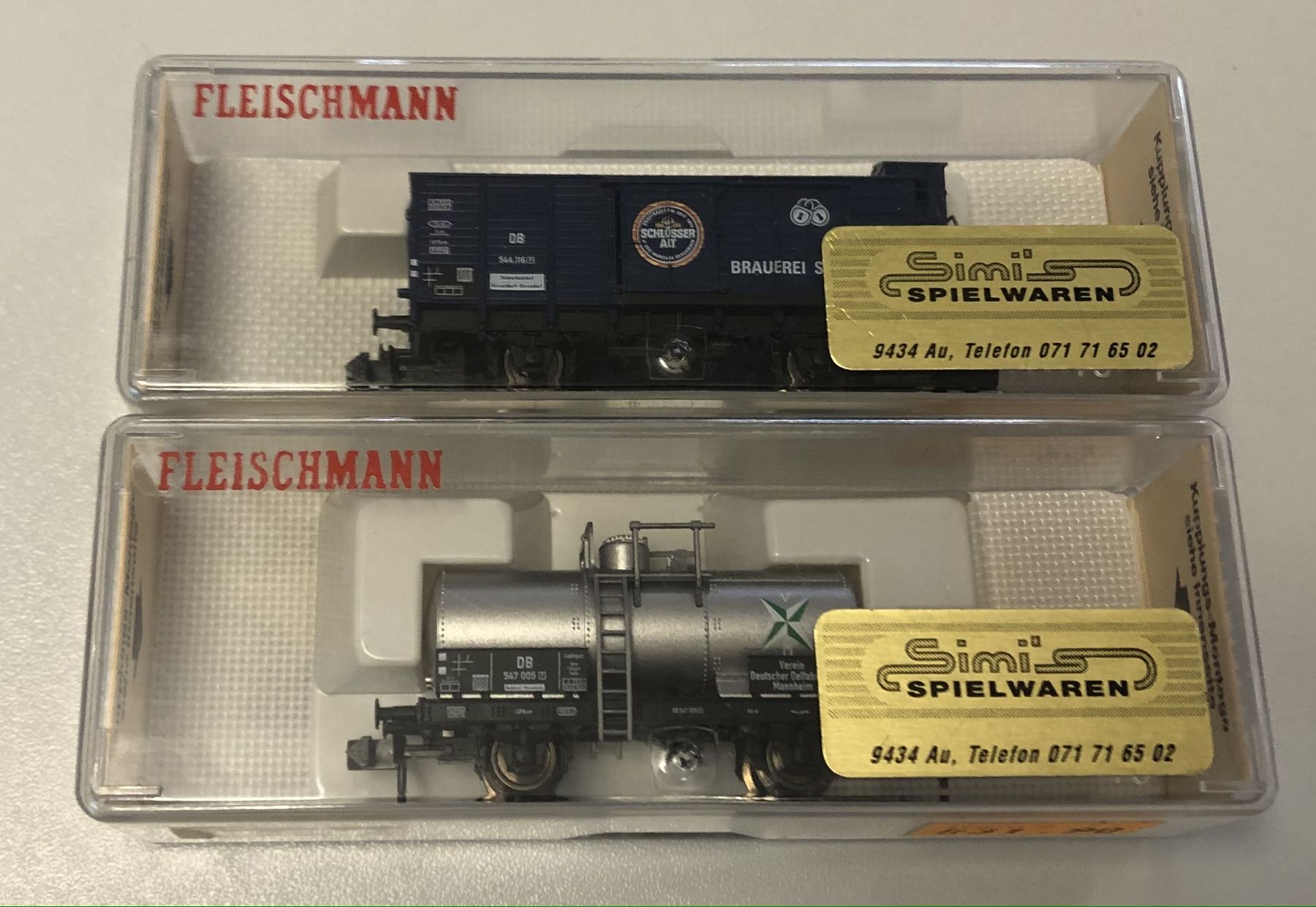 Fleischmann Modellini di ferrovie: Fleischmann N / 8359 + 8426 / DB / Güterwagen-Set - 05 – Nuovo e nell'imballaggio originale da Eggersriet venduto da uncletoni 4