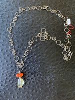 Lange Kette mit Karneol und Lemonquarz