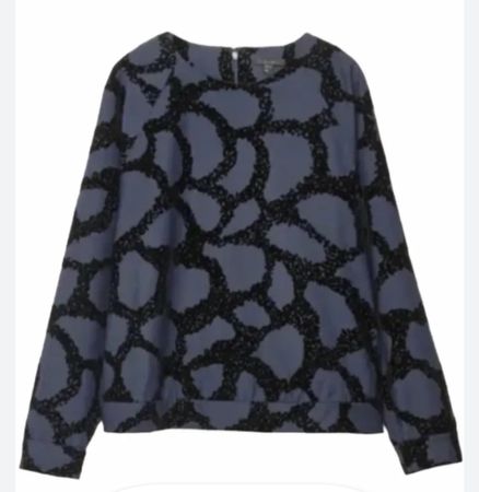 COS Woll-Tunika/Bluse mit Samtdruck