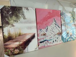 3 Wandbilder modern neu