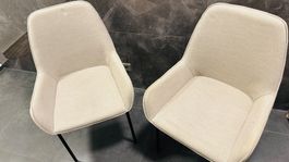 2x Set Stoffstühle Hochwertig Beige (Esszimmer, Büro)