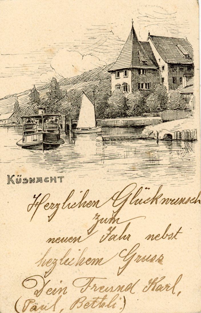 Cartoline postali: Küsnacht   ZH      um 1902 – Usato da Brig venduto da Valcards54