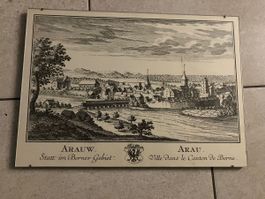 Historischer Druck Araw Statt im Berner Gebiet