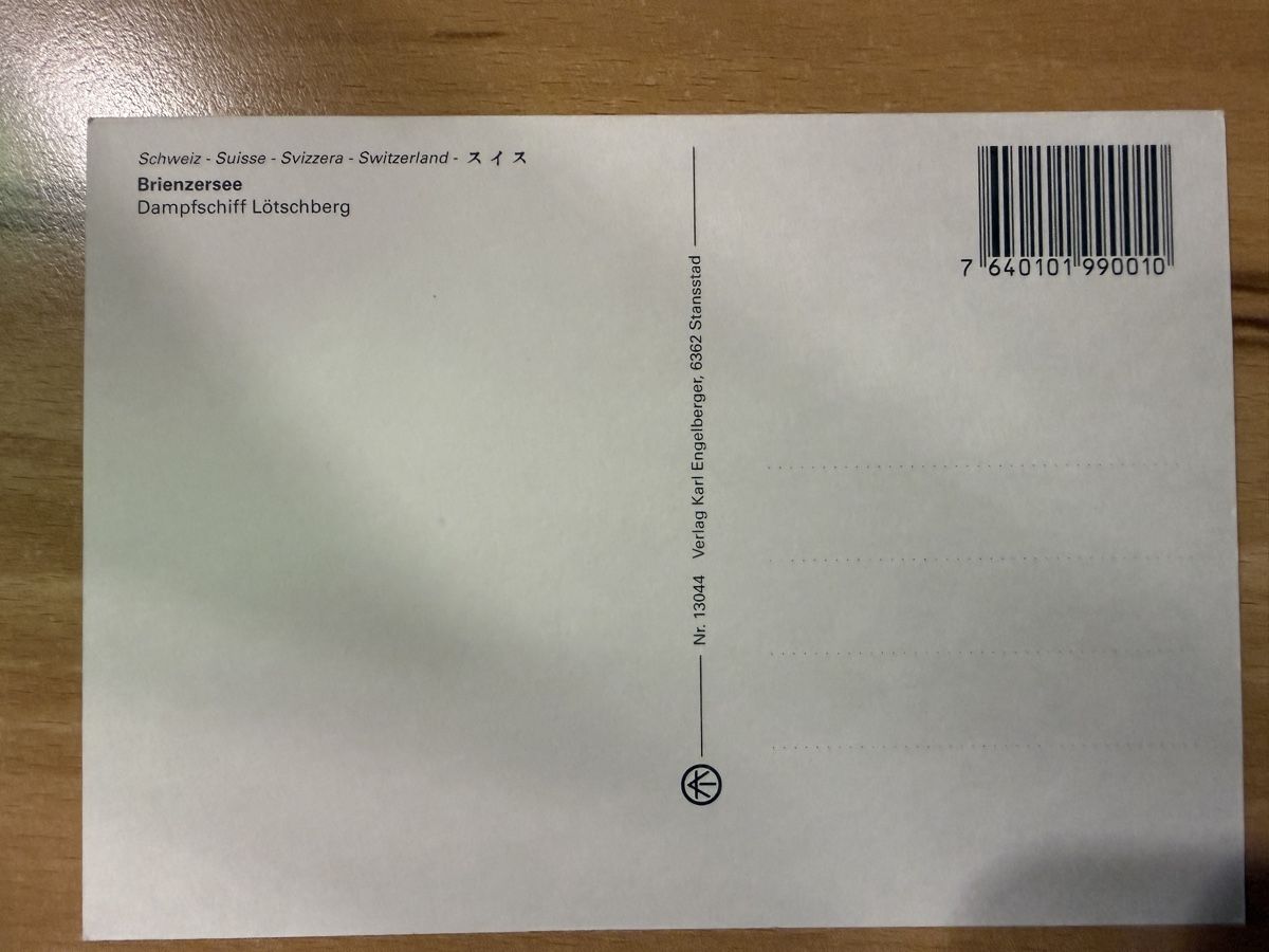 Cartoline postali: Ansichtskarte Dampfschiff Lötschberg Brienzersee – Nuovo (secondo la descrizione) da Messen venduto da Versber 2